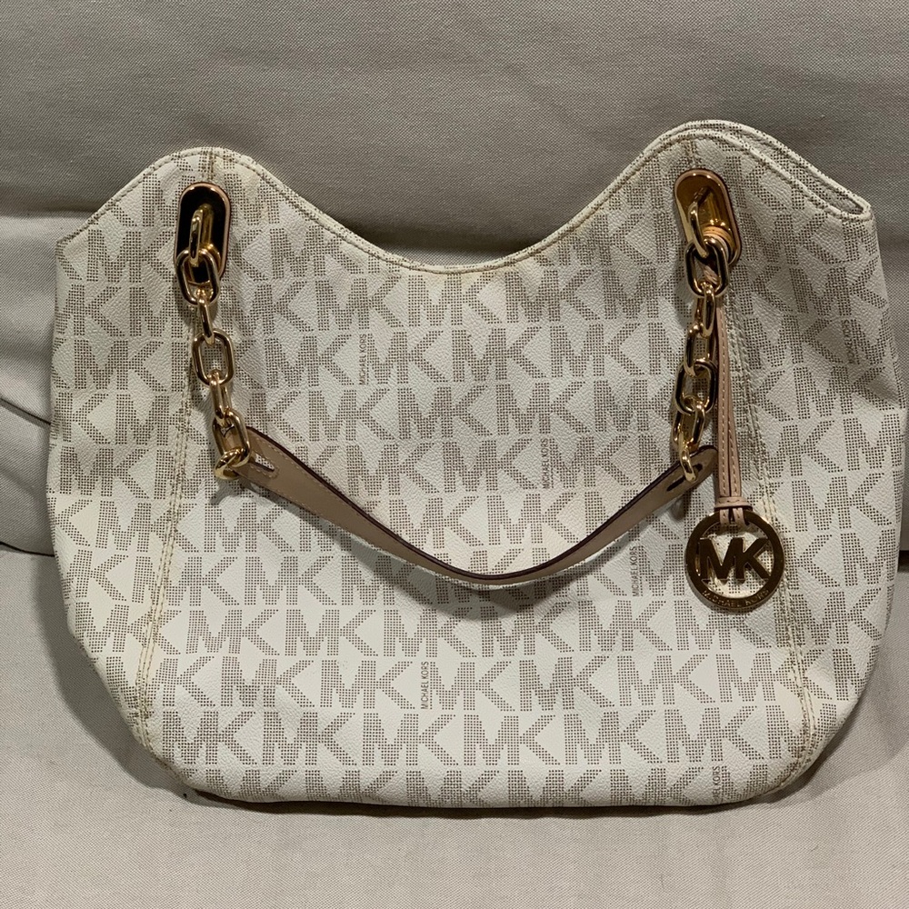 Michael Kors Vanilla large Vanilla tote w/ gold